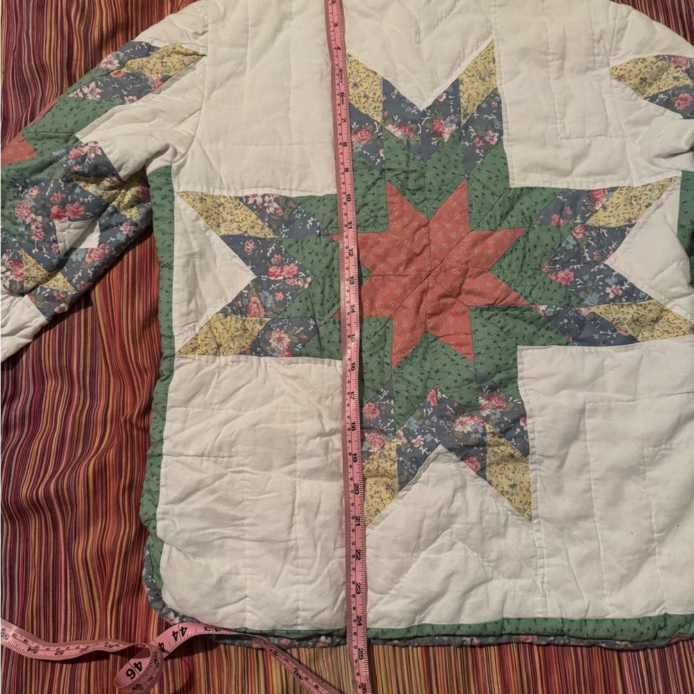 Vintage Handmade Cottage Core Quilt Jacket size small - Picture 8 of 11